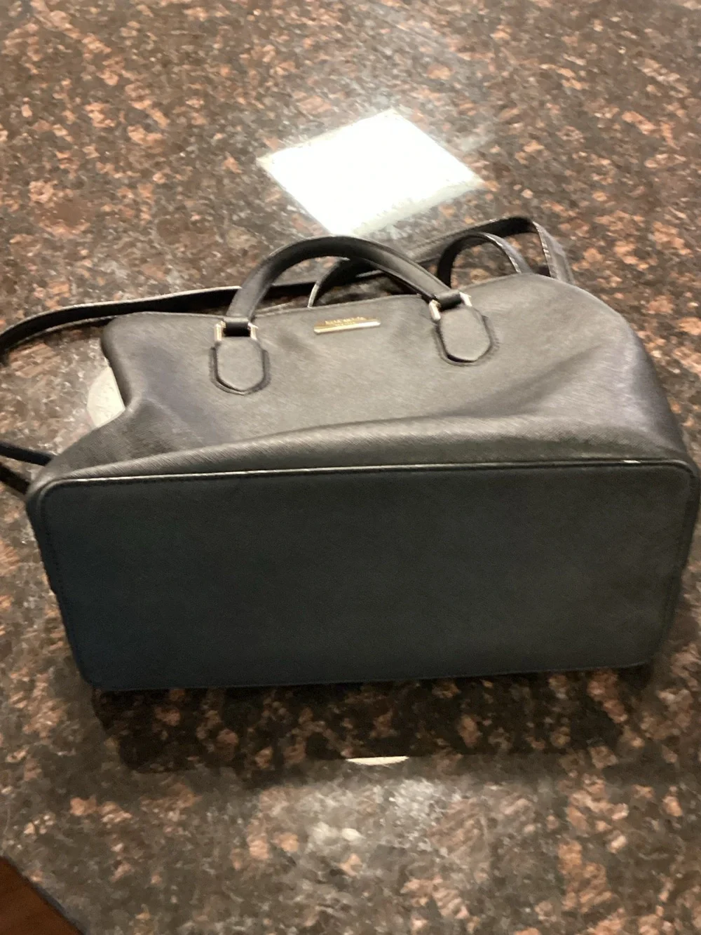 kate spade Black Saffiano Leather Top-Handle Tote